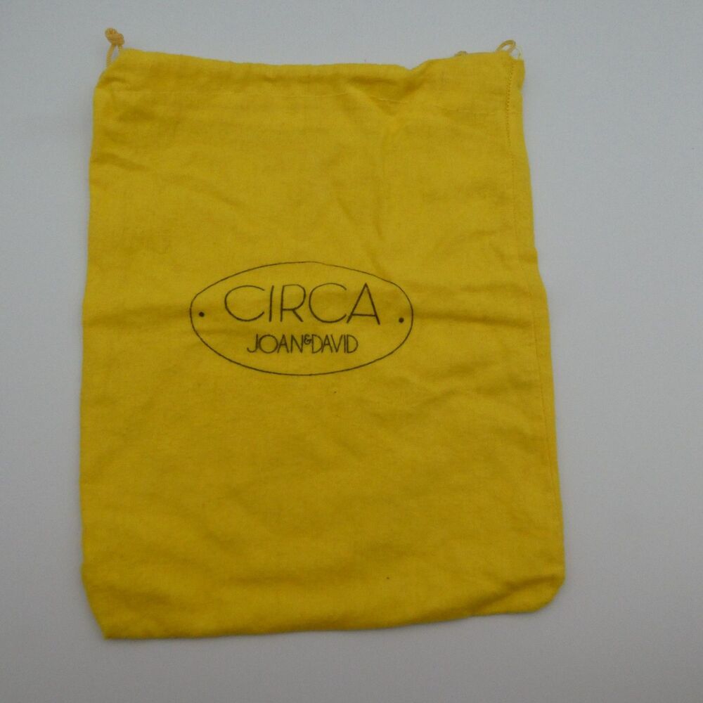 Circa Joan & David Yellow Flannel Dust Bag 10x13 Drawstring Pouch